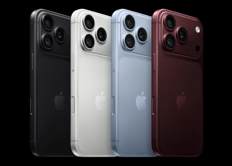 Apple iPhone 18 Pro phones in black, silver, glacier and burgundy
